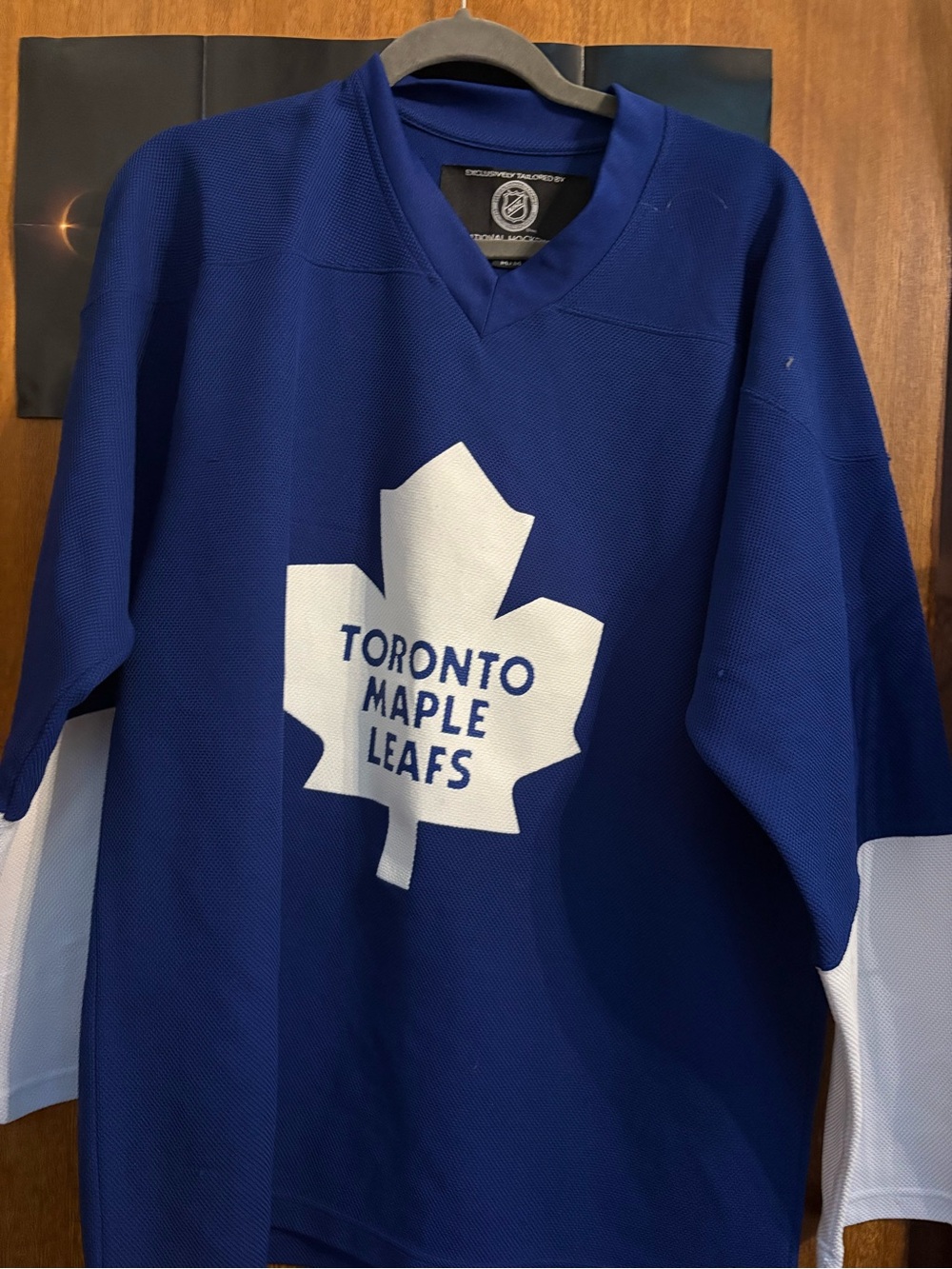 NHL Royal Blue Toronto Maple Leafs Jersey with White Logo